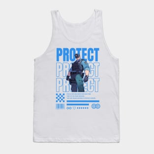 Muscular Policeman Illustration | PROTECT Tank Top